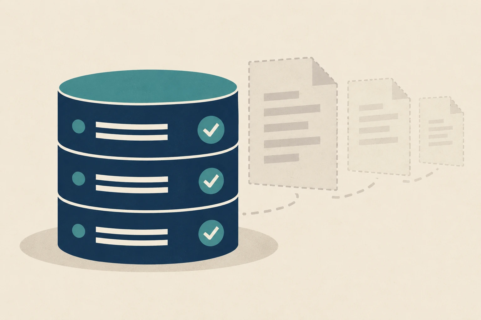 A restored database has healthy rows while recent document versions remain missing outlines.