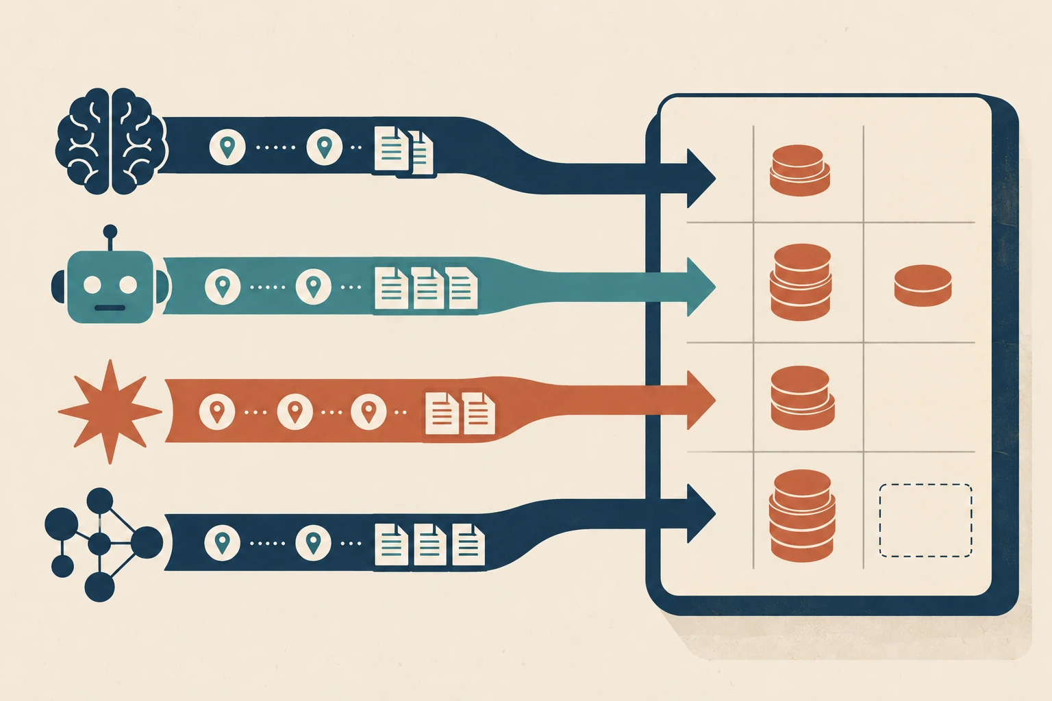 Logged model-call routes reach a ledger with a deliberately blank cost cell.